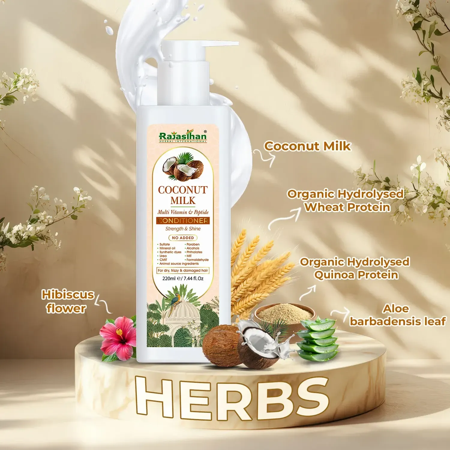 ayurvedic hair conditioner with coconut milk