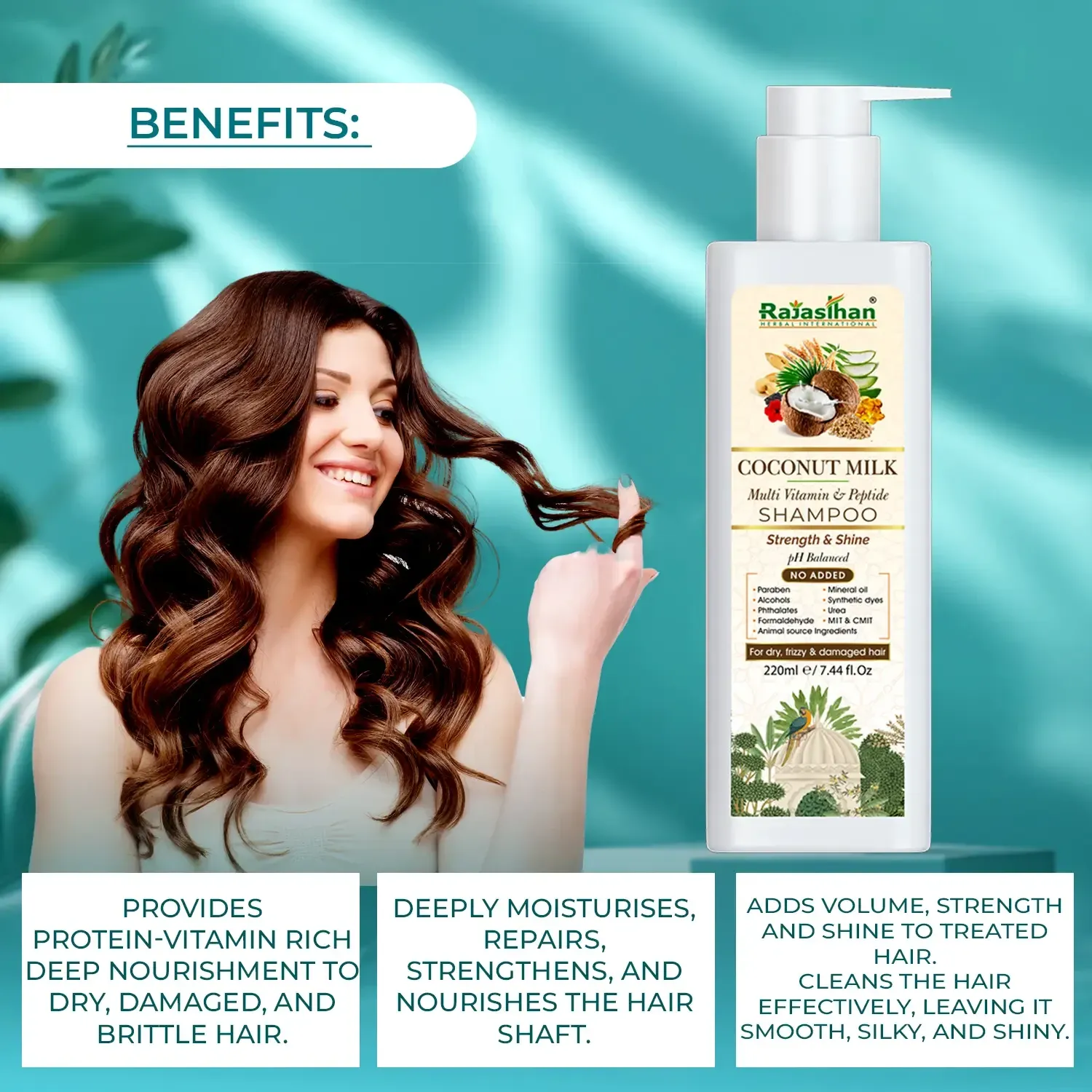 multi vitamin and peptide shampoo healthier shinier stronger hair