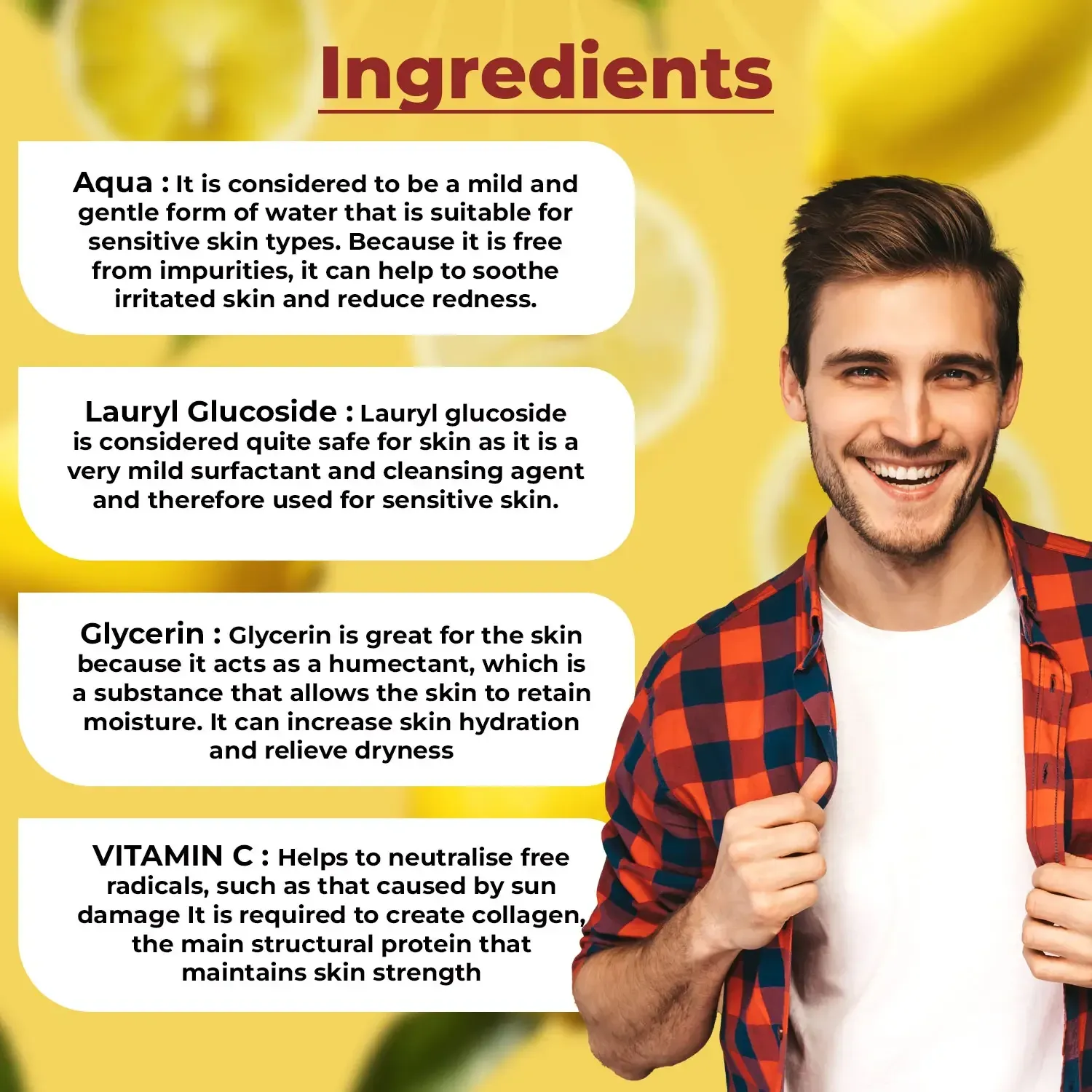 ingredients in honey lemon rice water herbal facial cleanser