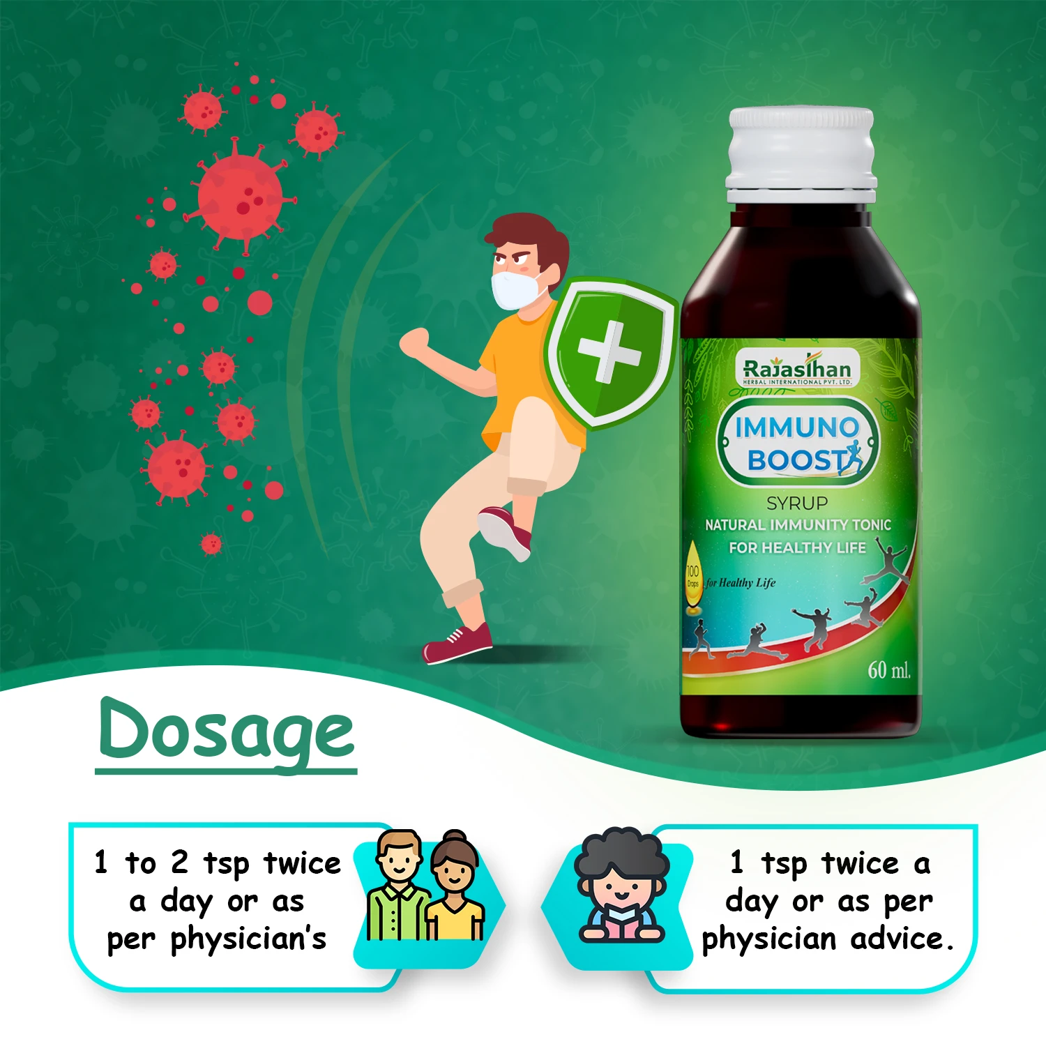 dosage of immunoboost syrup