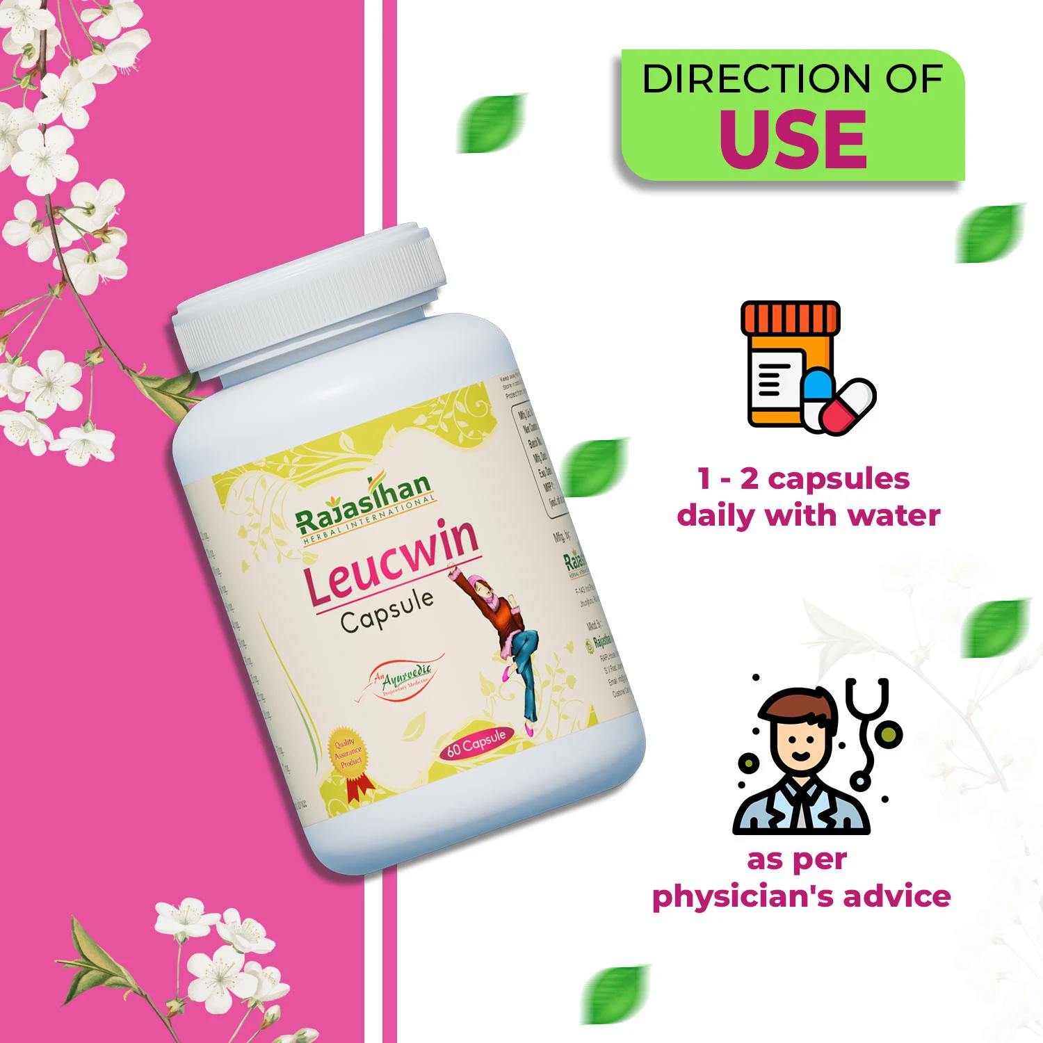dosages of leucwin capsules