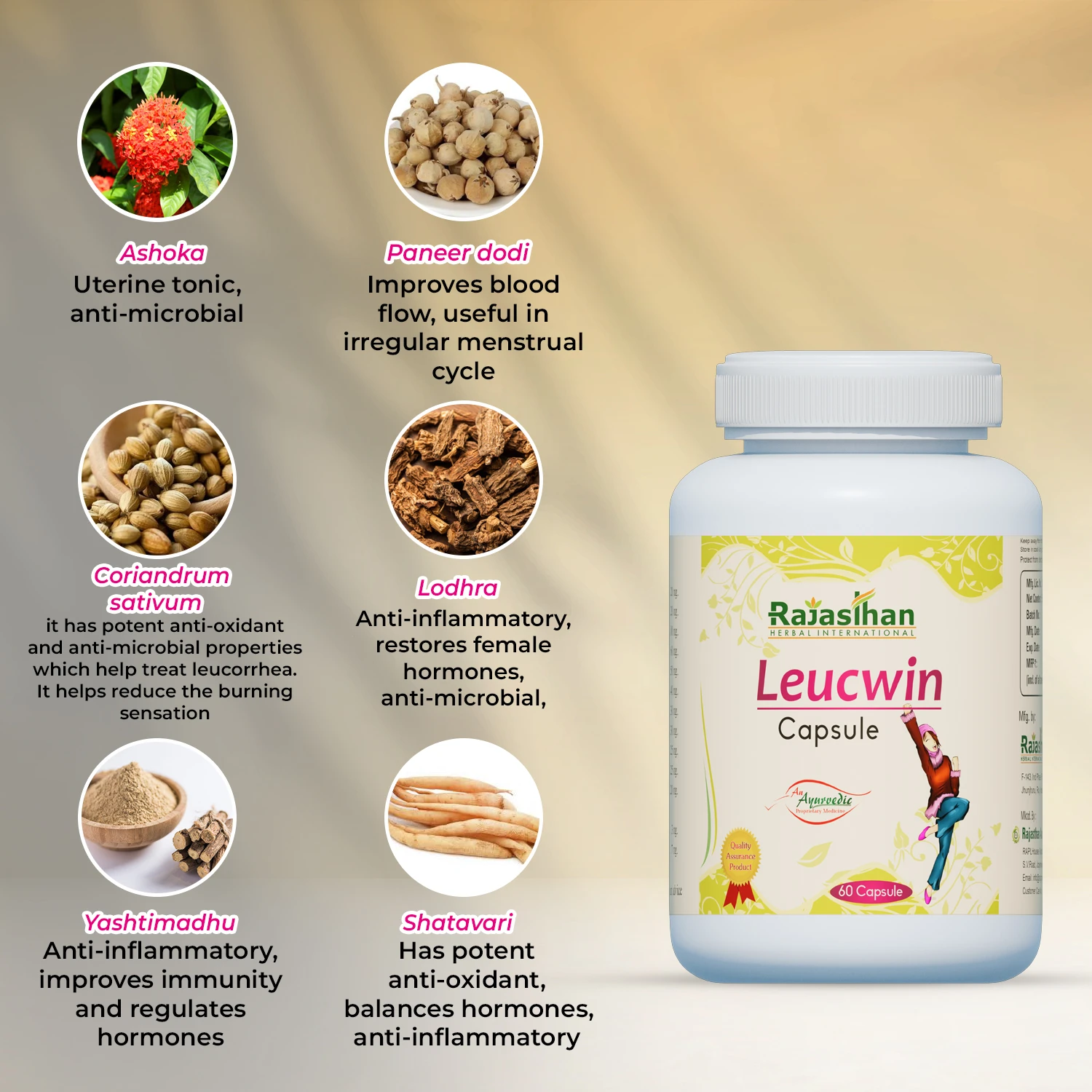 key herbs in leucwin capsule and benefits