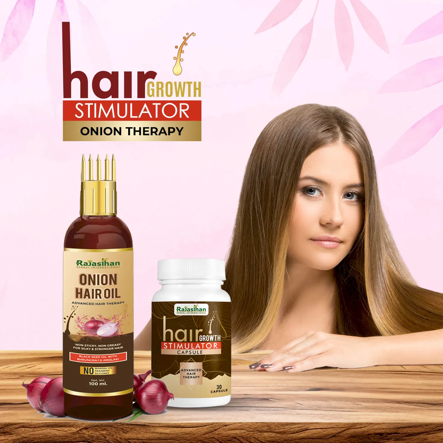 onion hair oil hair growth stimulator capsule combo pack rajasthan herbal