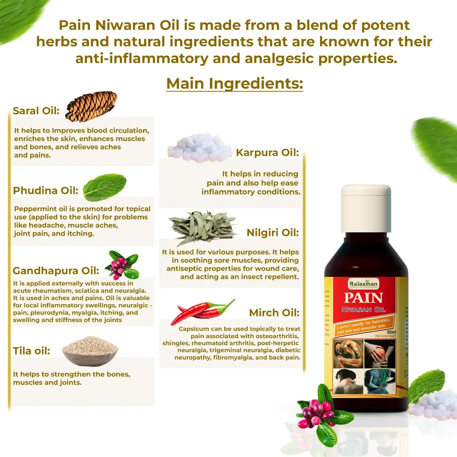 pain niwaran oil ingredients benefits