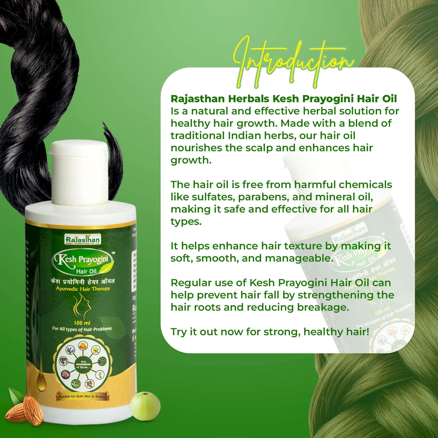 rajasthan herbal kesh prayogini hair oil