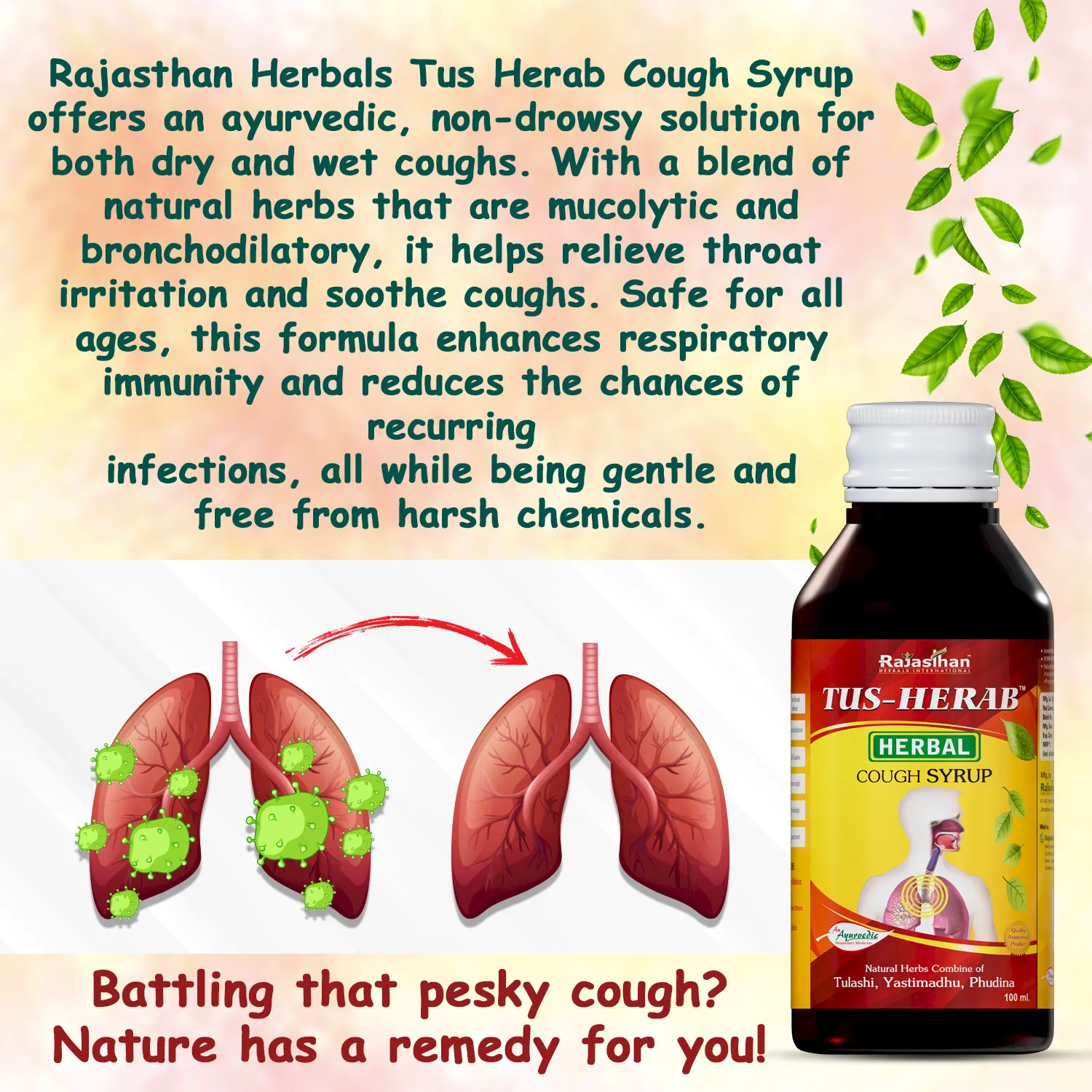 tus herab syrup for fast relief from coughing