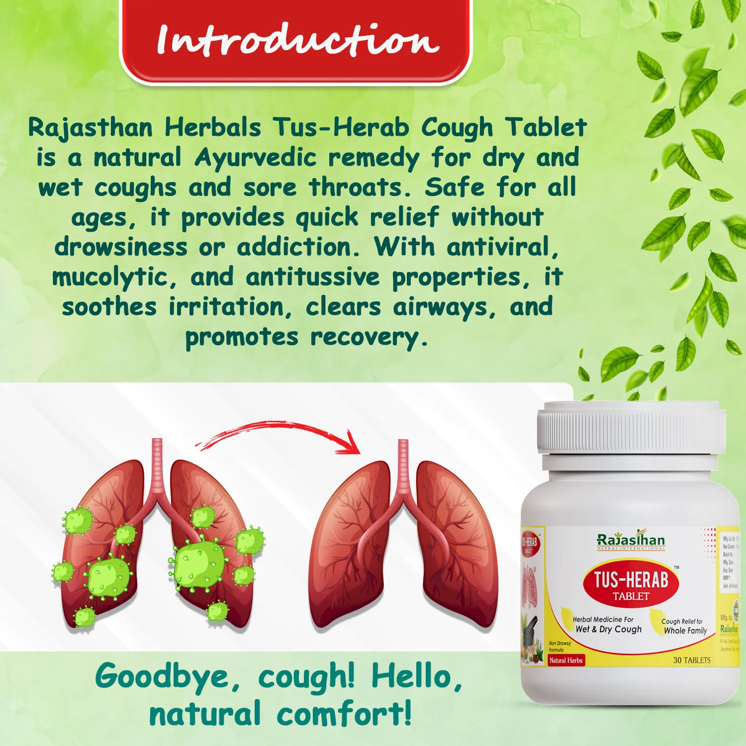 tus herab tablet for dry cough and itchy throat