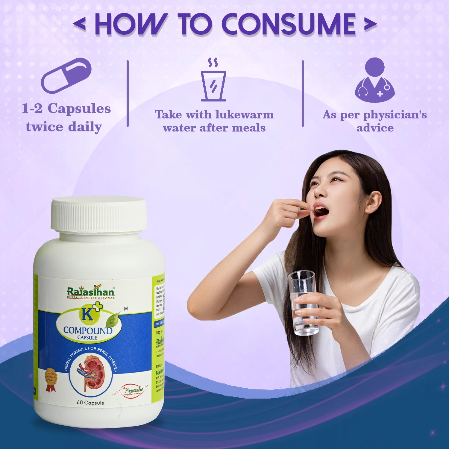 dosage of k plus compound