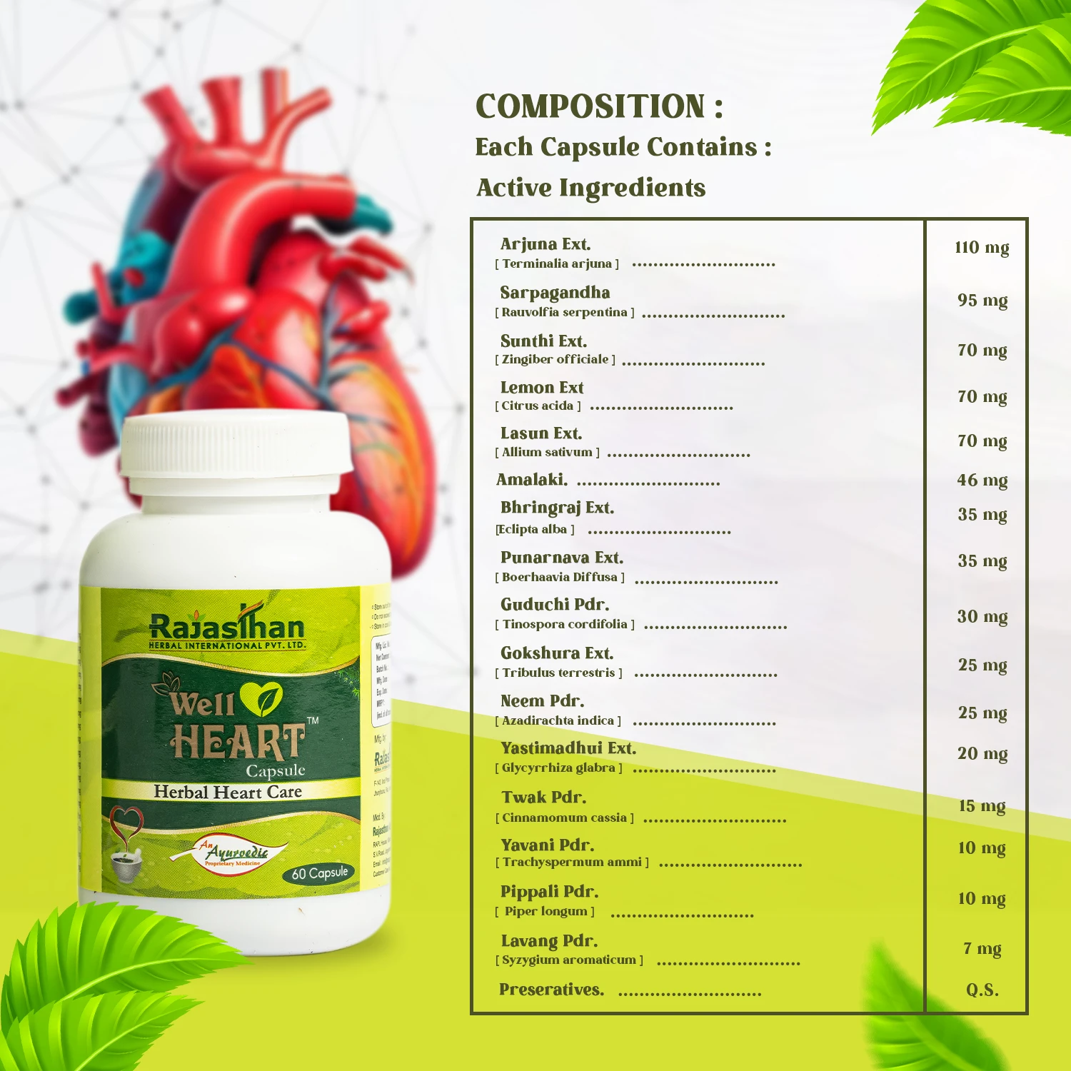 herbs in well heart capsule