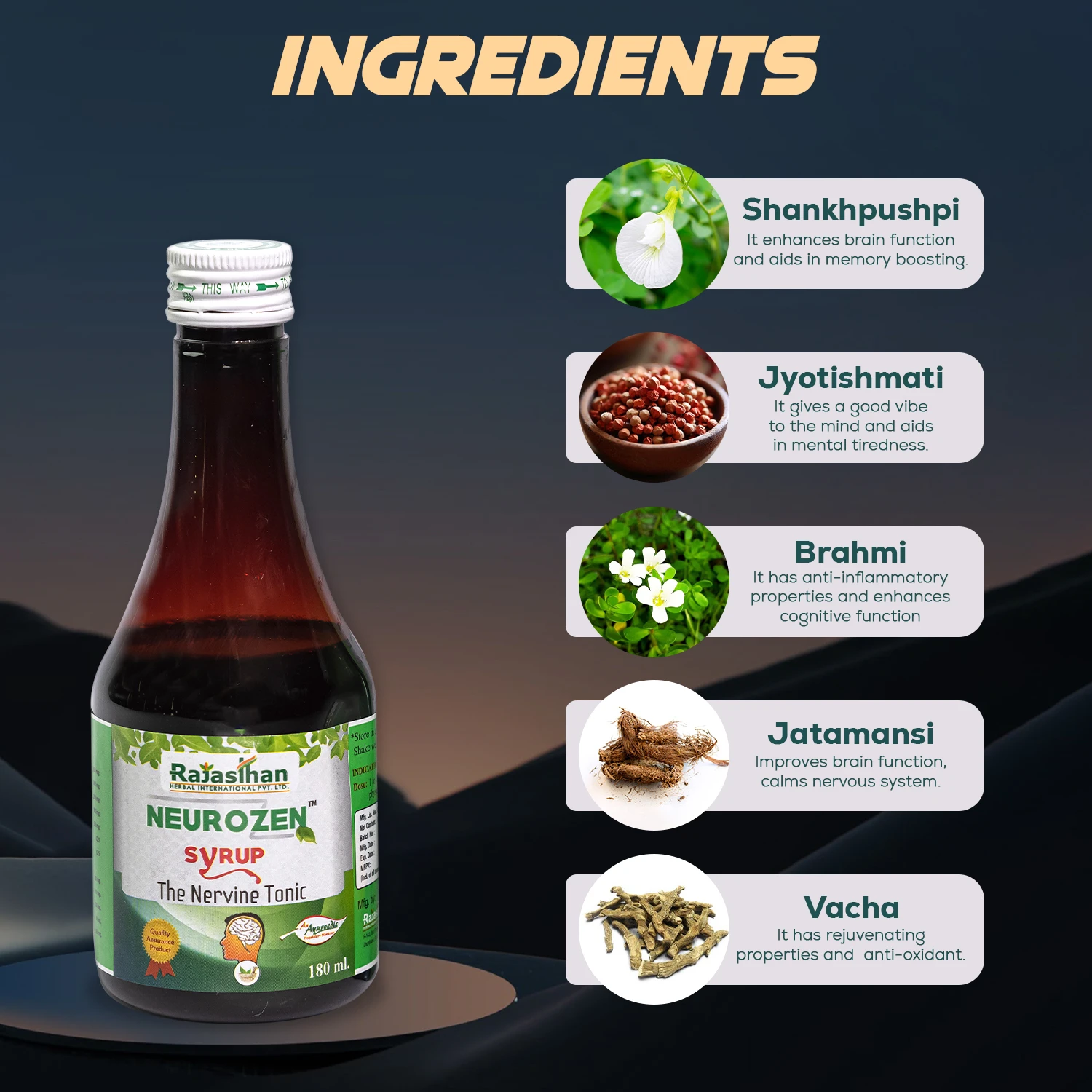 ingredients in neurozen syrup