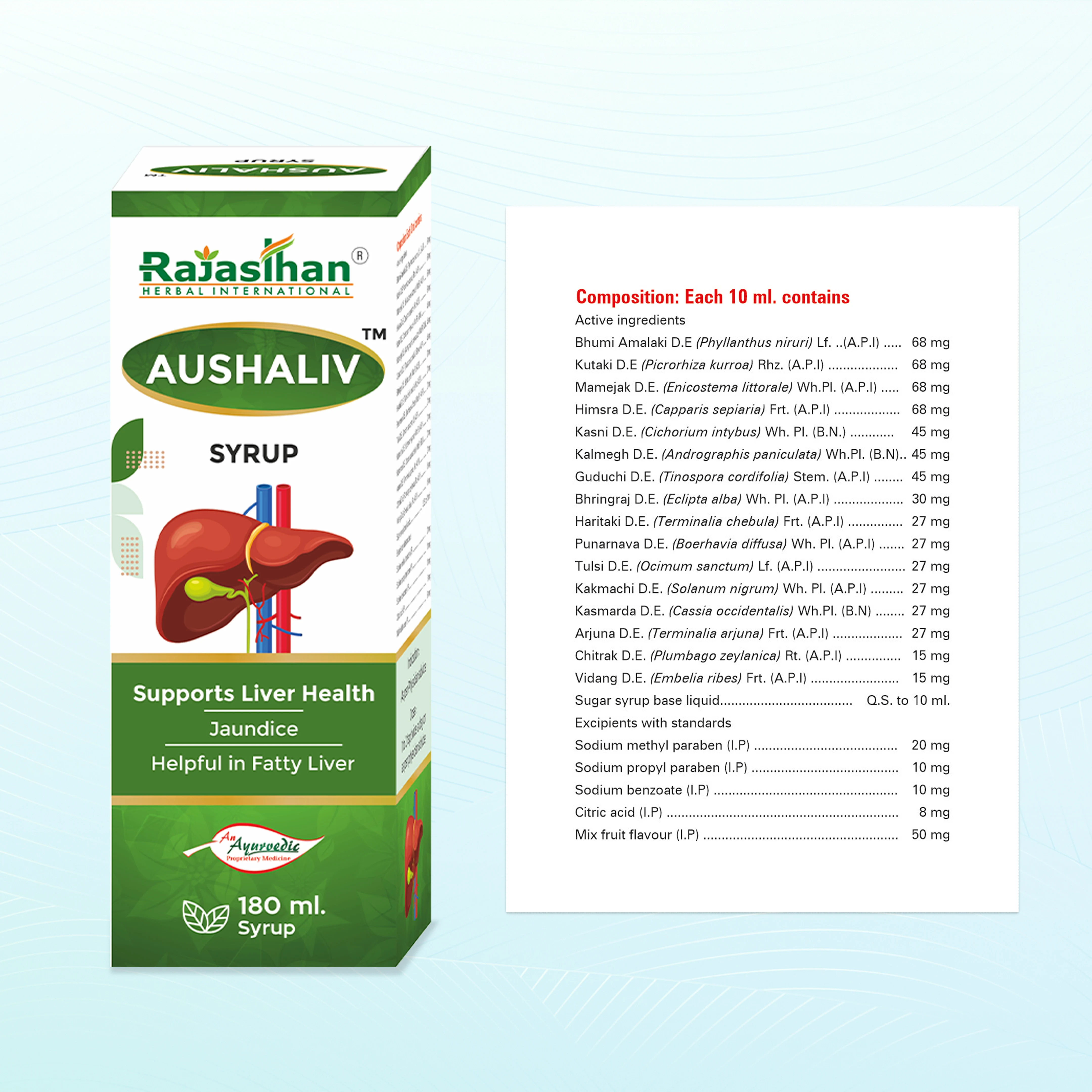 ingredients in aushaliv syrup